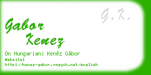 gabor kenez business card